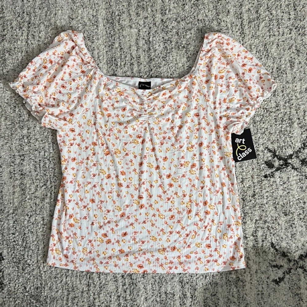 Girls Art Class Floral Shirt